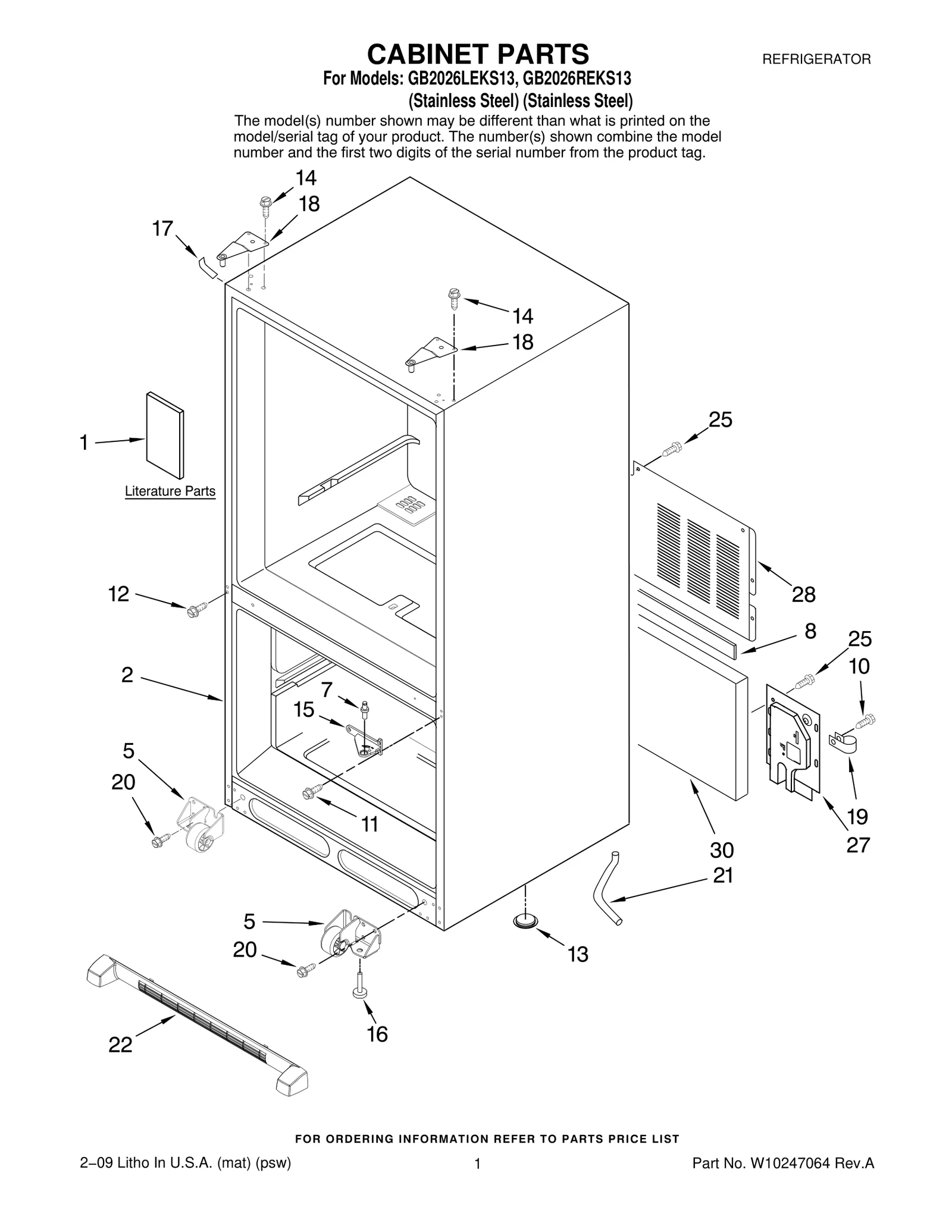 CABINET PARTS