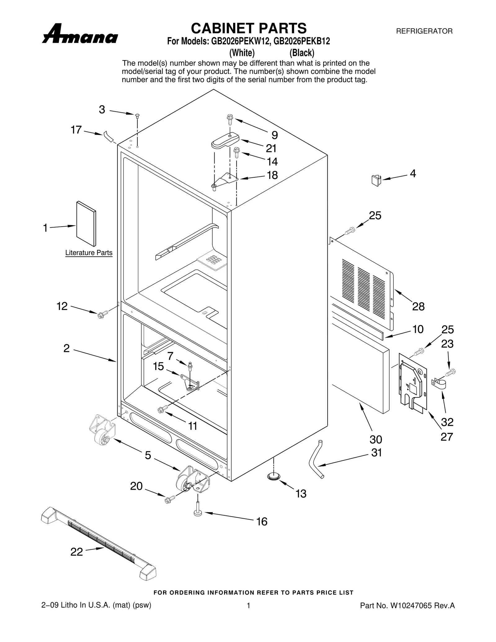 CABINET PARTS