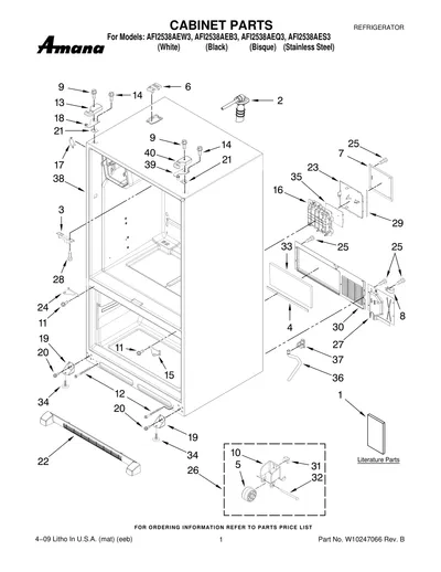 CABINET PARTS