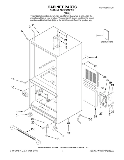 CABINET PARTS