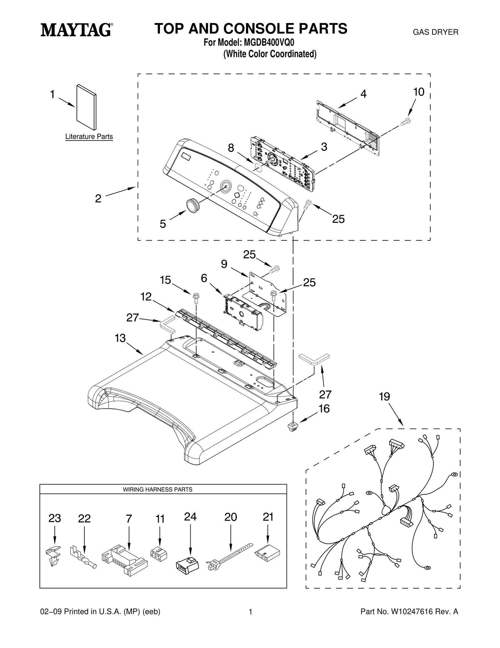 TOP AND CONSOLE PARTS