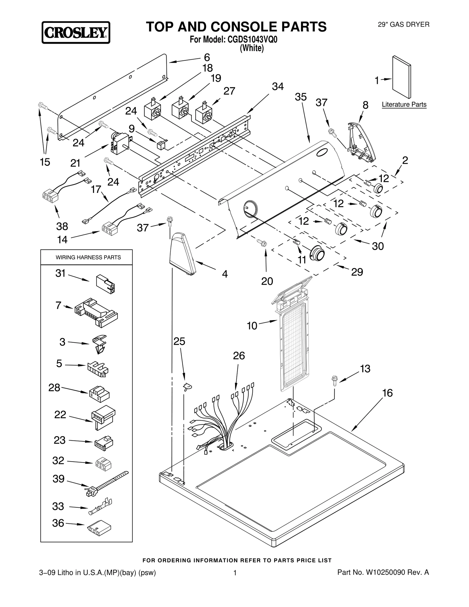 TOP AND CONSOLE PARTS