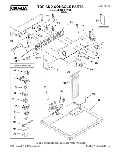 TOP AND CONSOLE PARTS