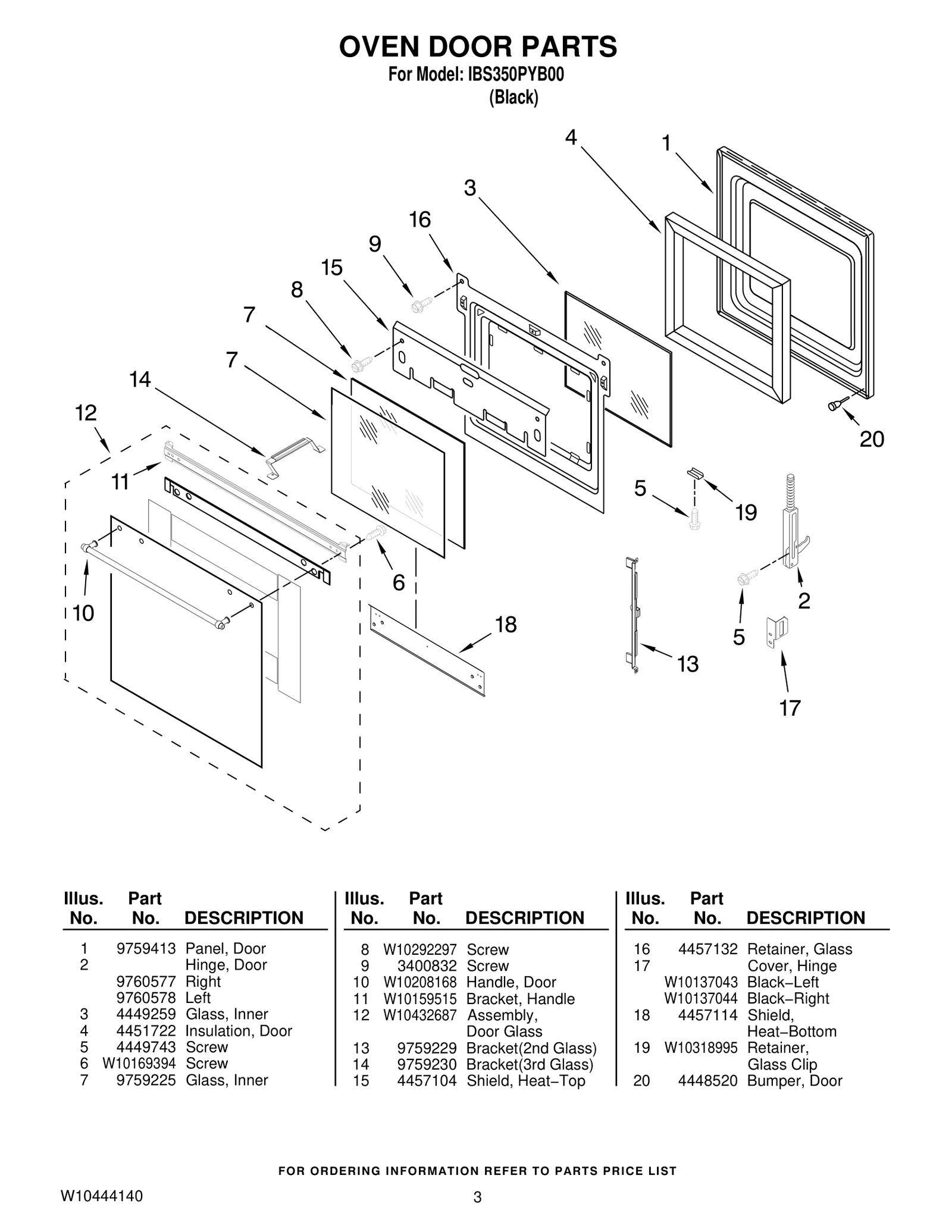 Outer Door Glass