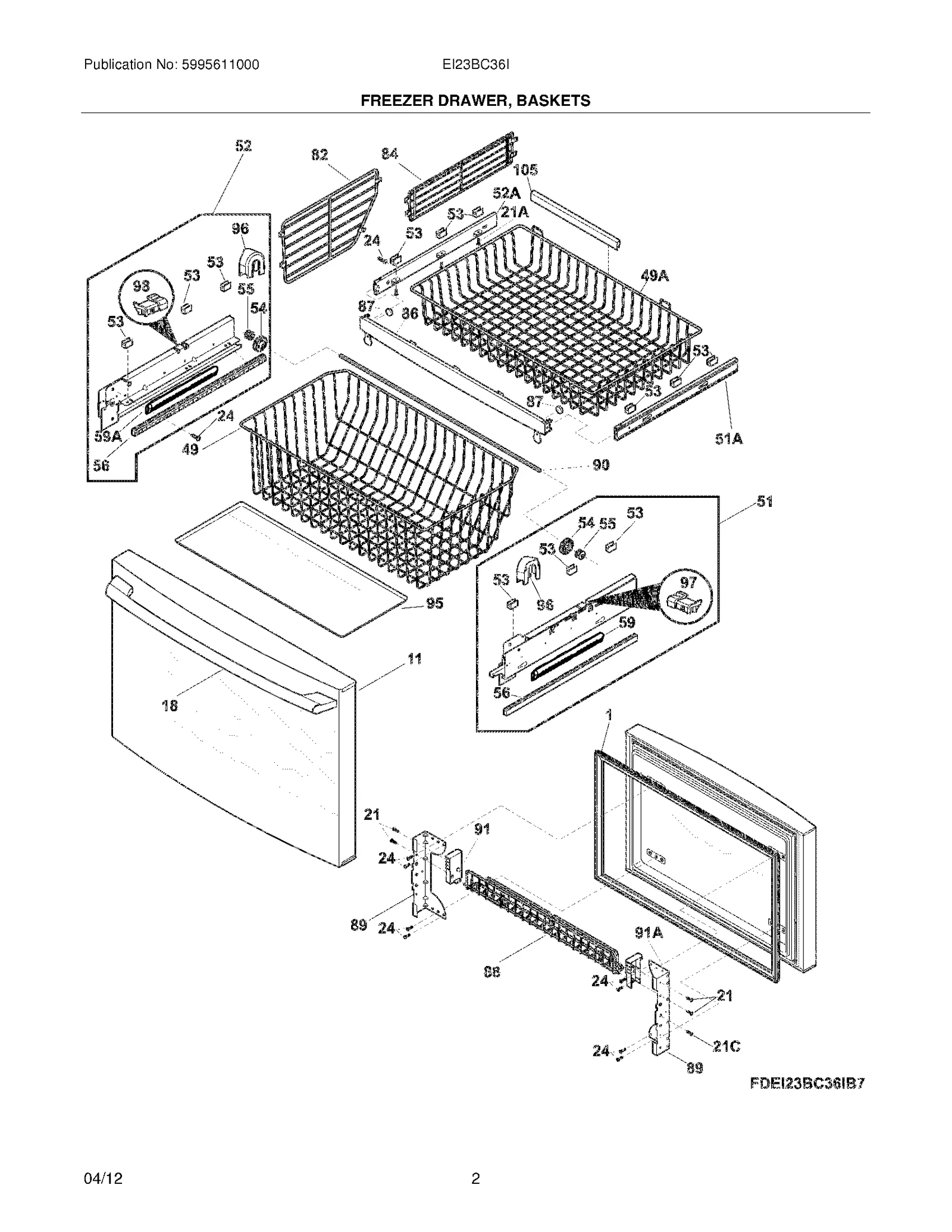 FREEZER DRAWER/BASKETS