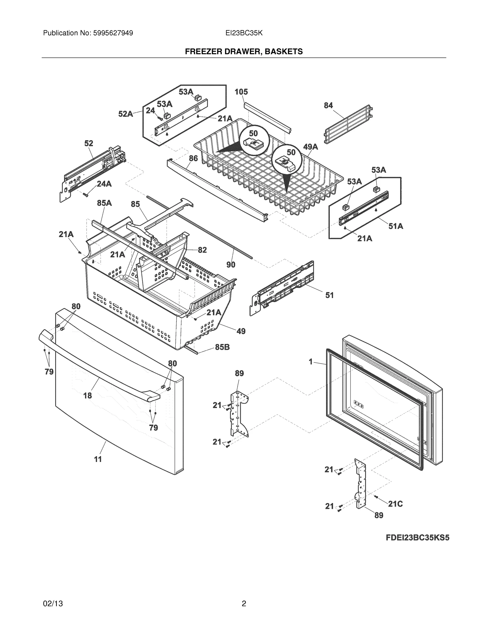 FREEZER DRAWER, BASKETS