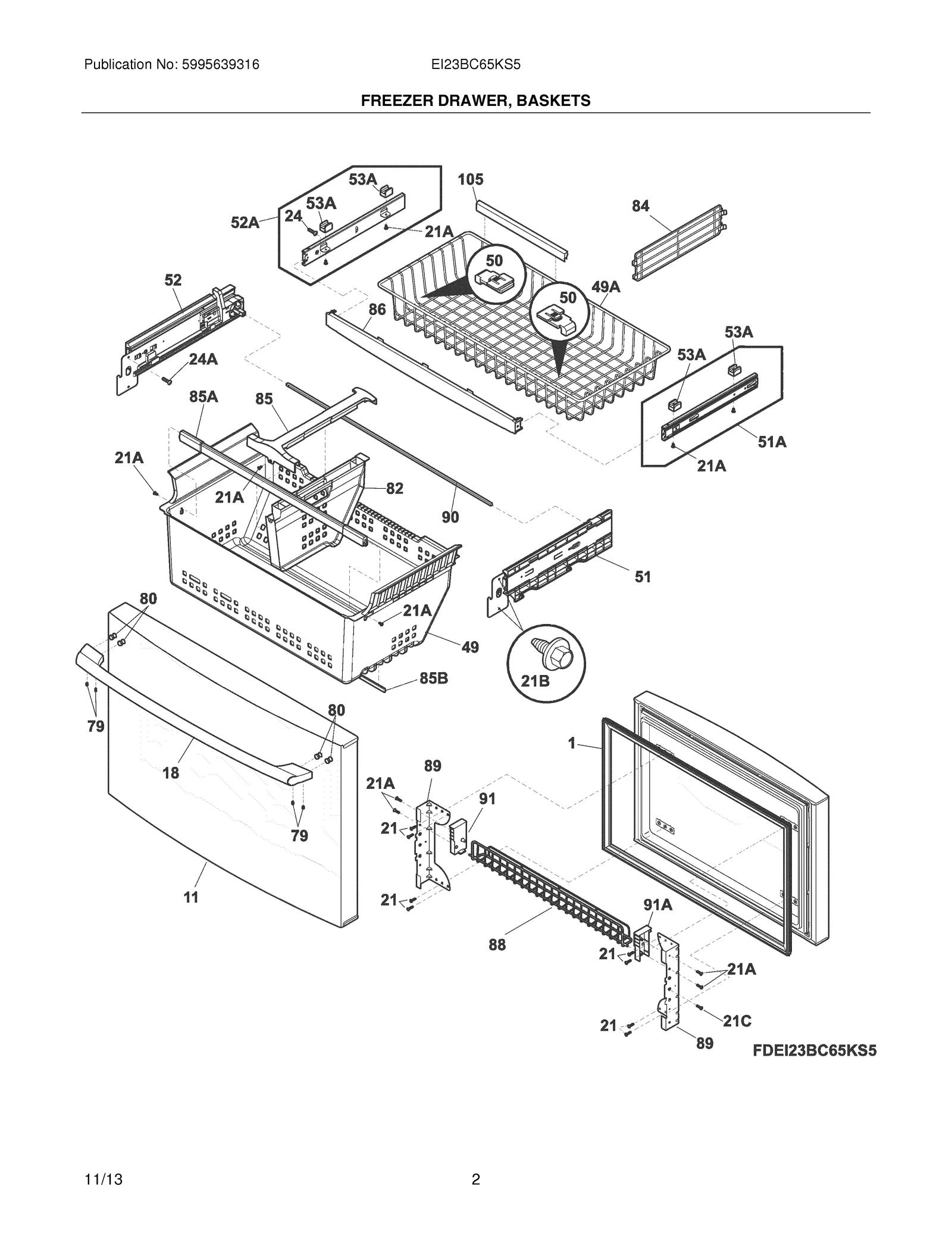 FREEZER DRAWER/BASKETS