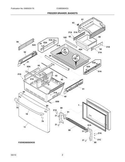 FREEZER DRAWER, BASKETS