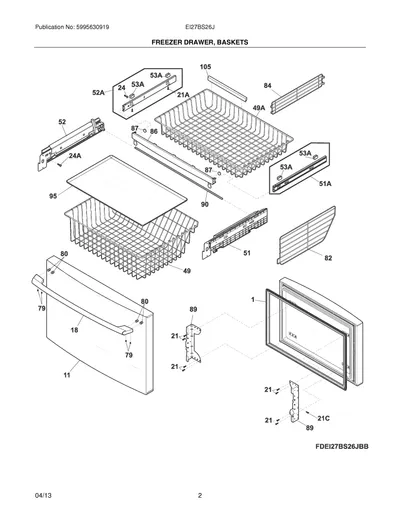 FREEZER DRAWER, BASKETS