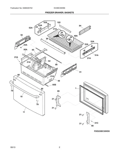 FREEZER DRAWER, BASKETS