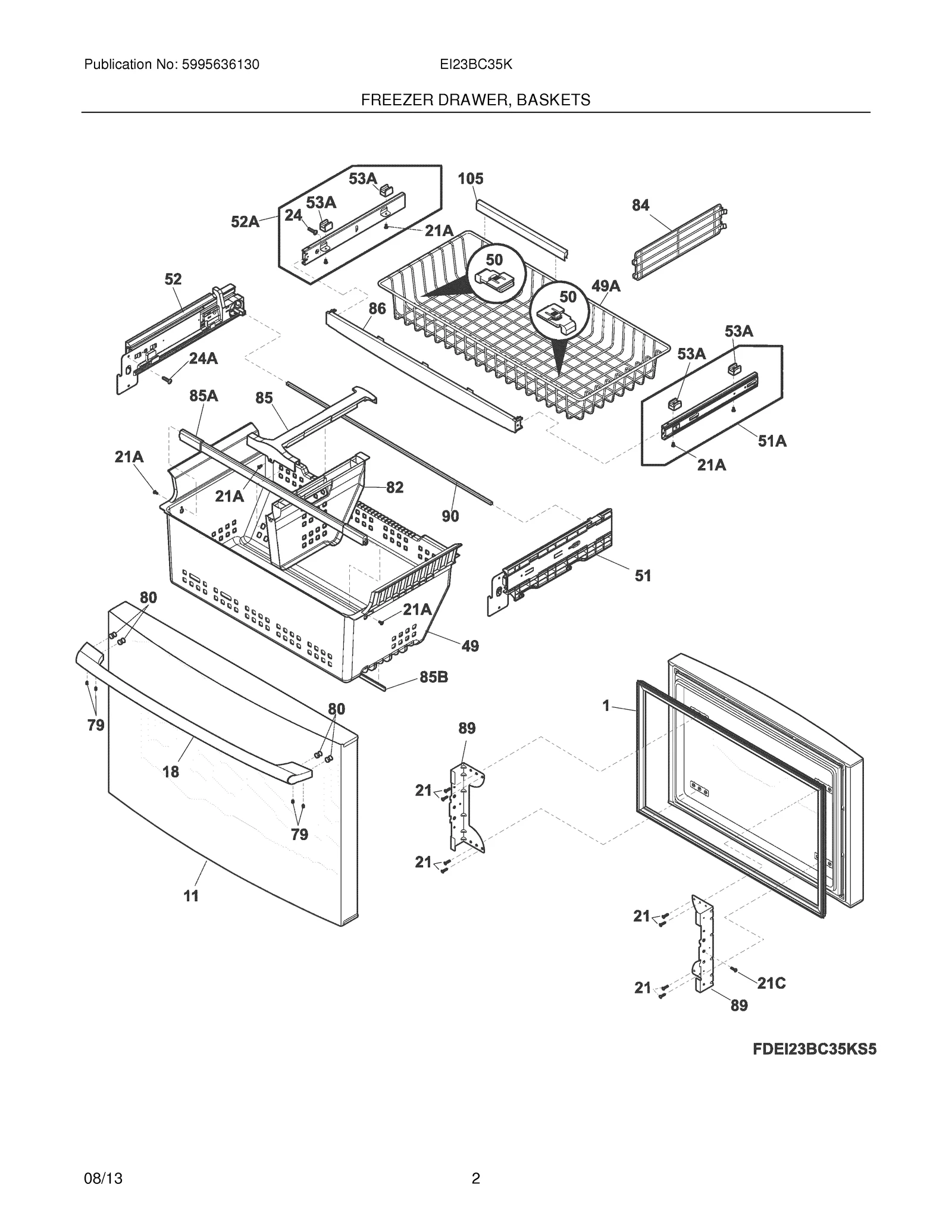 FREEZER DRAWER, BASKETS