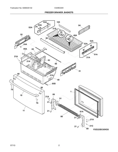 FREEZER DRAWER, BASKETS