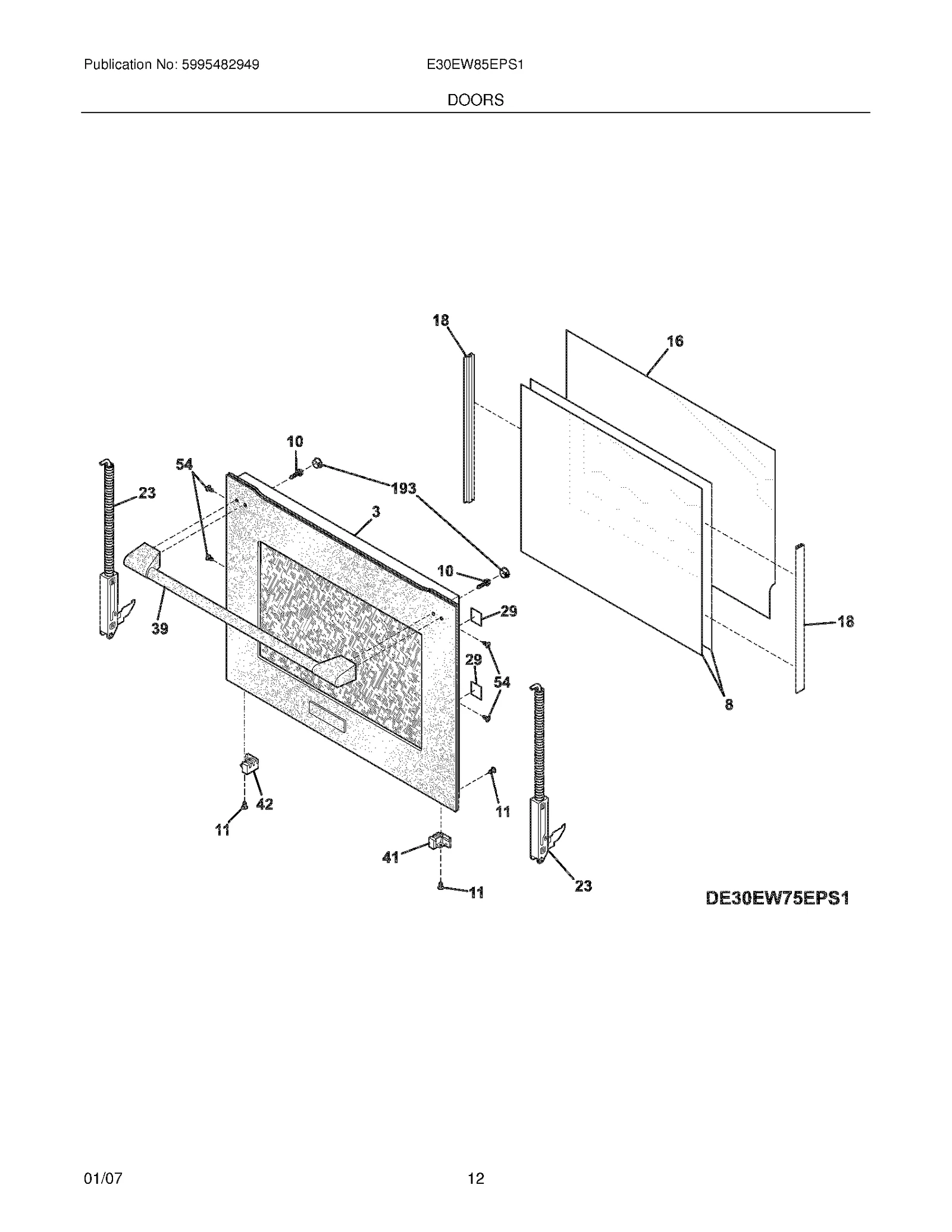 Door Panel Glass