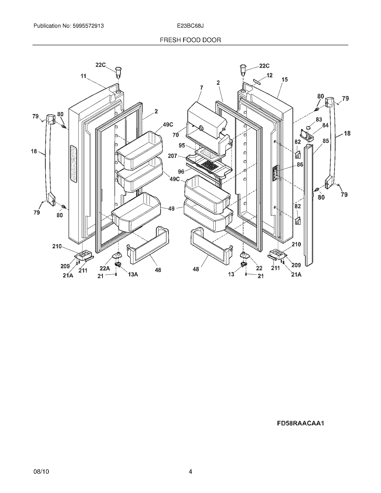 Left Hand Door DSP Stainless Steel