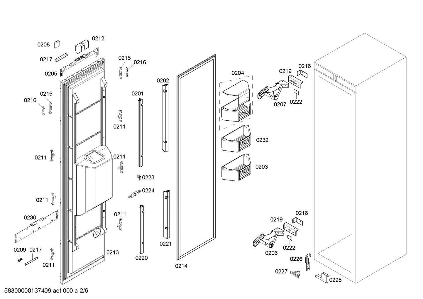 Fixture Freezer With Ice/Water Dispenser