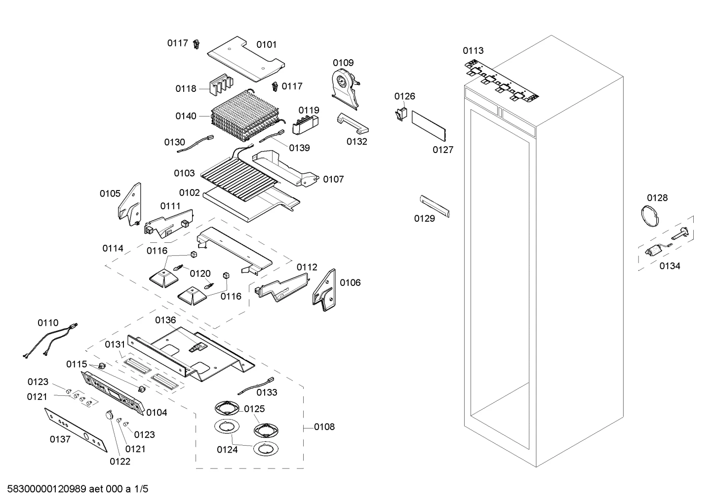 Worktop Freezer 18" - Evap Cover Sheet