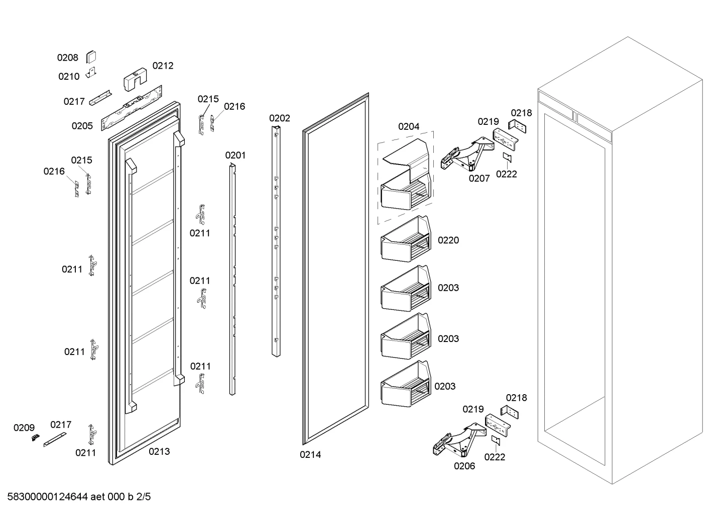 Alu. Door Rail-Right