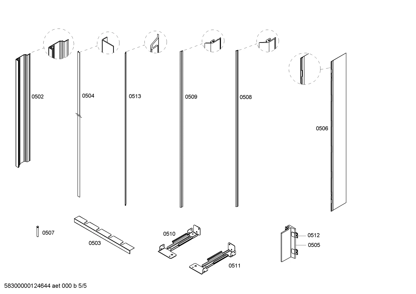Installation Parts - Fridge/Freezer 18"-24" - US