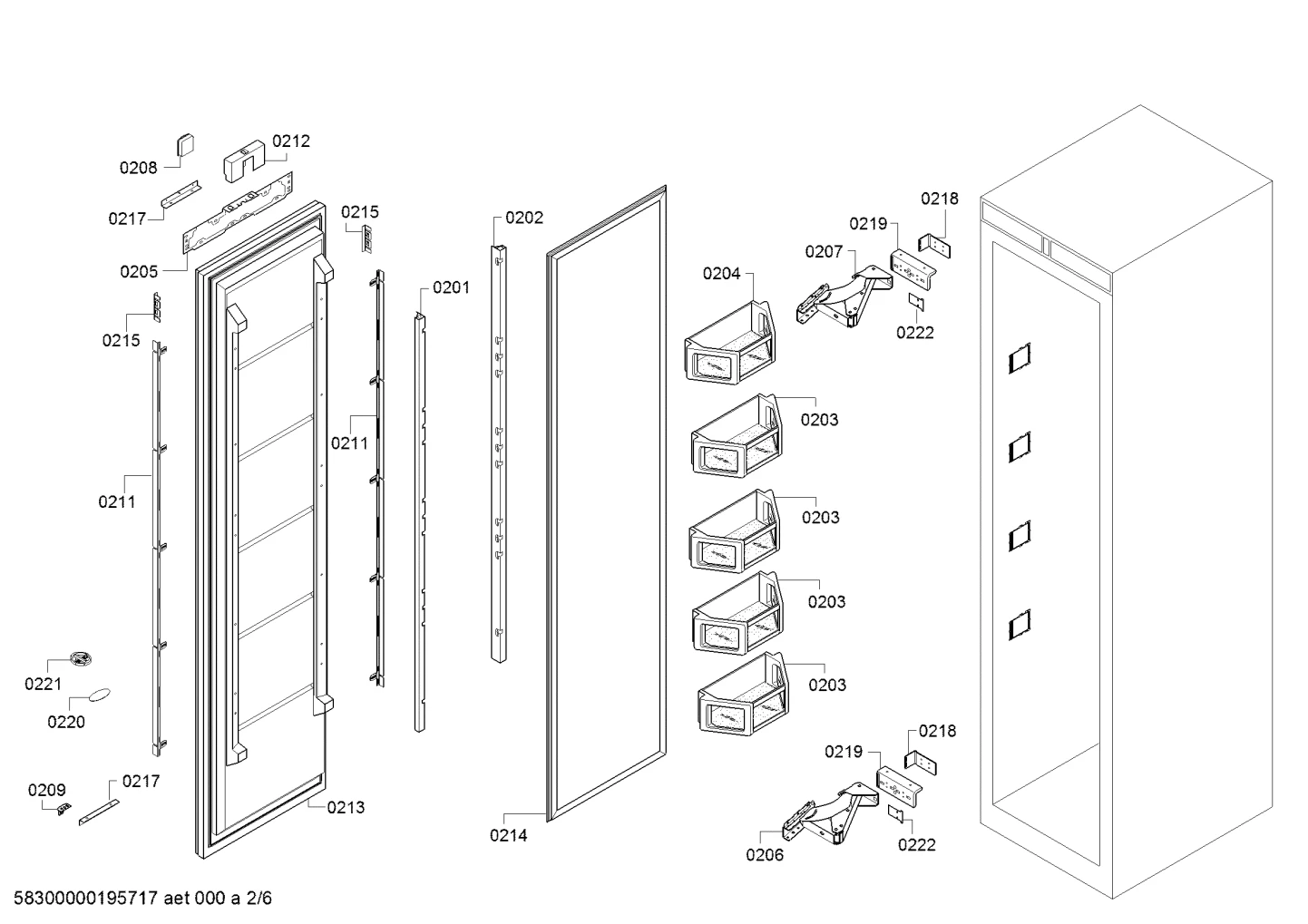 Door For 18" (45 Cm) Freezers