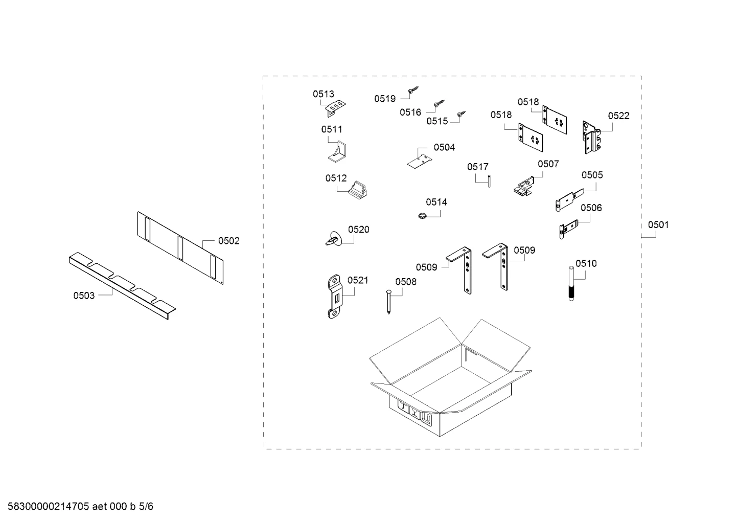 Mounting & Fixing, Door & Housing (0501-0522)