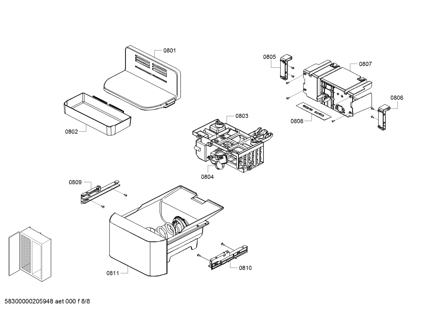 icemakers, Mounting & Fixing (0801-0811)