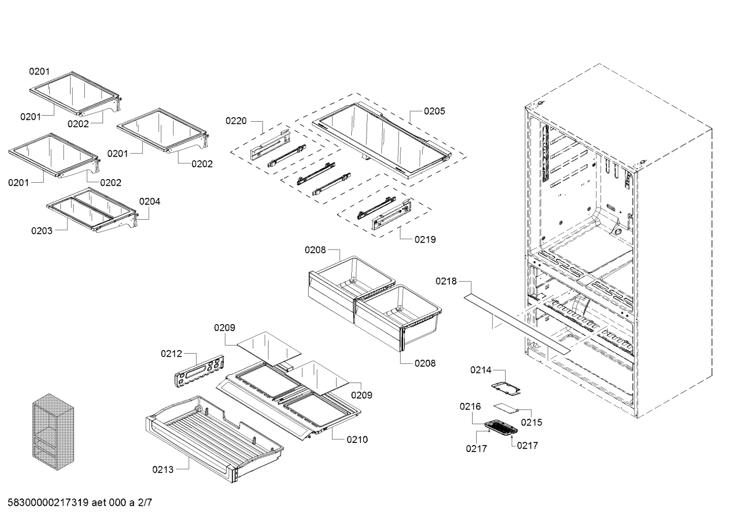 LS Rail And Holder Assembly