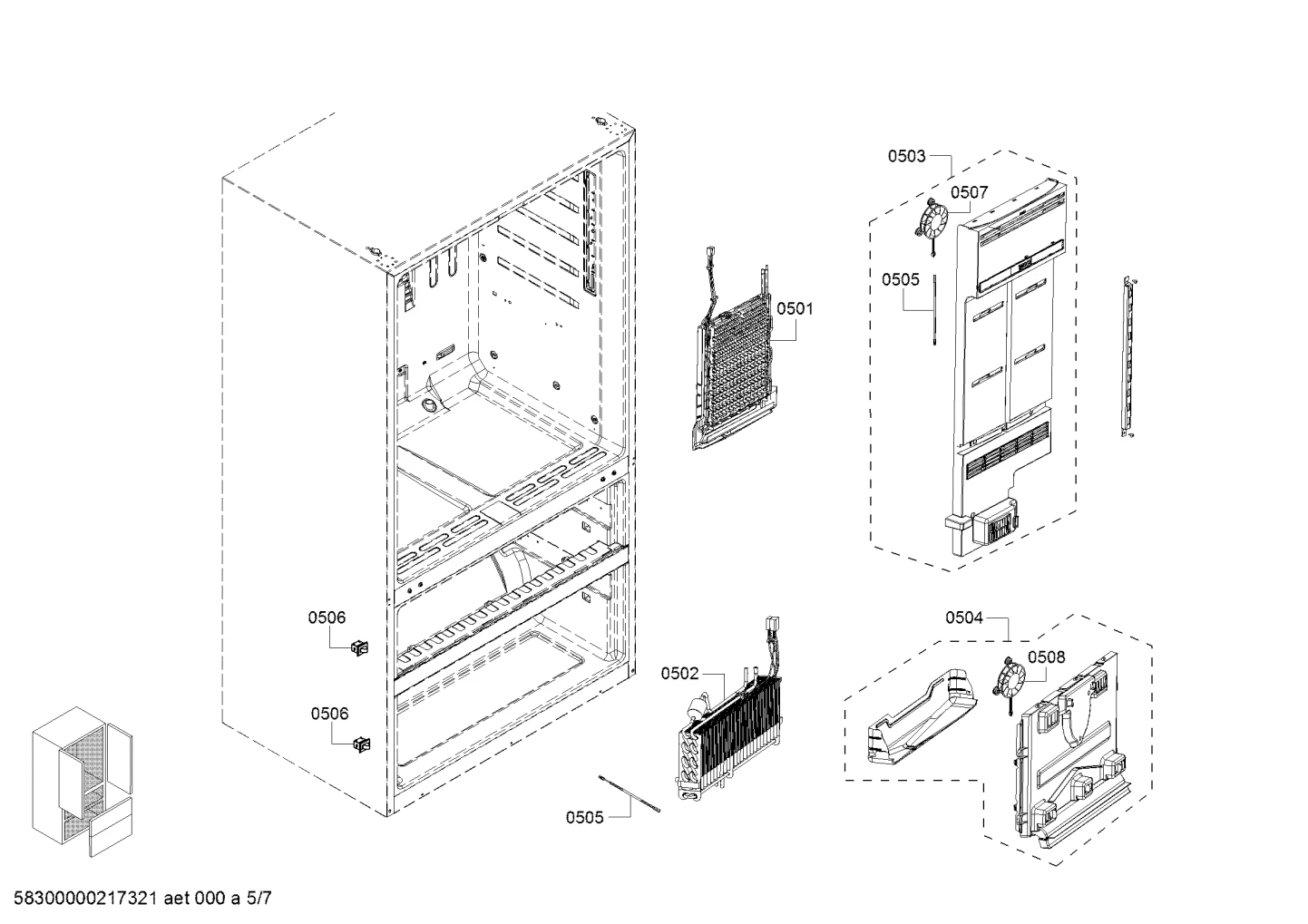 Freezer Evaporator Cover -Includes Fan