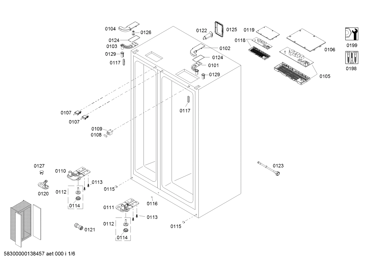 Door & Housing, Flaps & Holders (0101-0199)