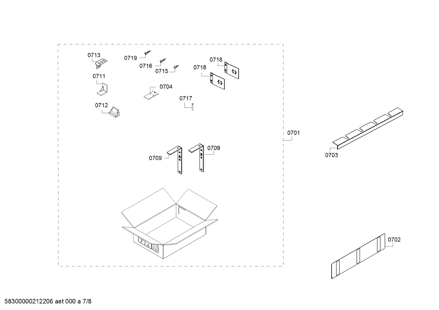 Mounting & Fixing, Screws (0701-0719)