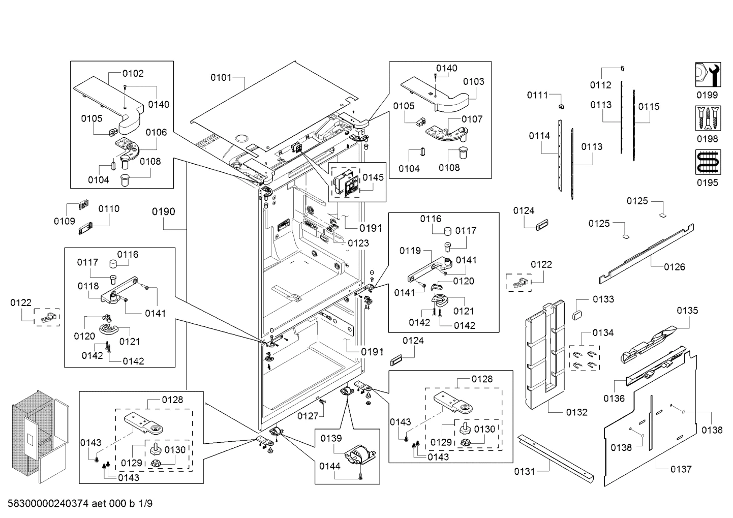 Door & Housing, Hinges (0101-0198)