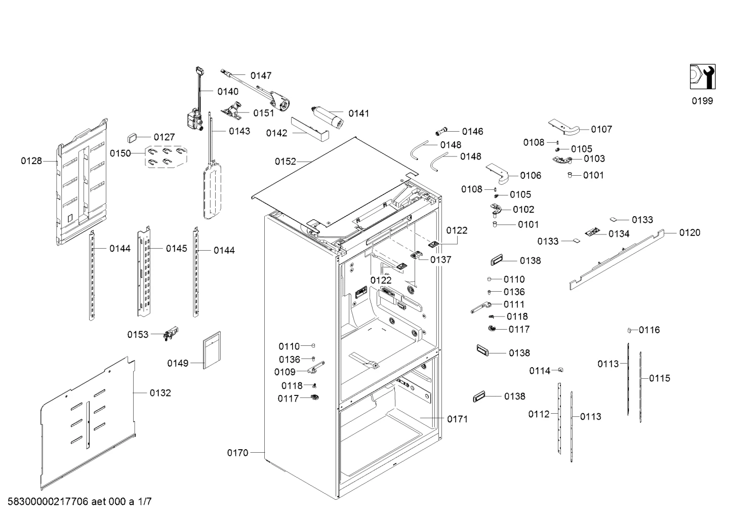 Door & Housing, Hinges (0101-0198)