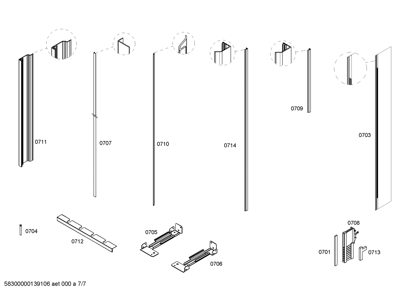 Installations Part Package - Bottom Mount 36" 2 Door