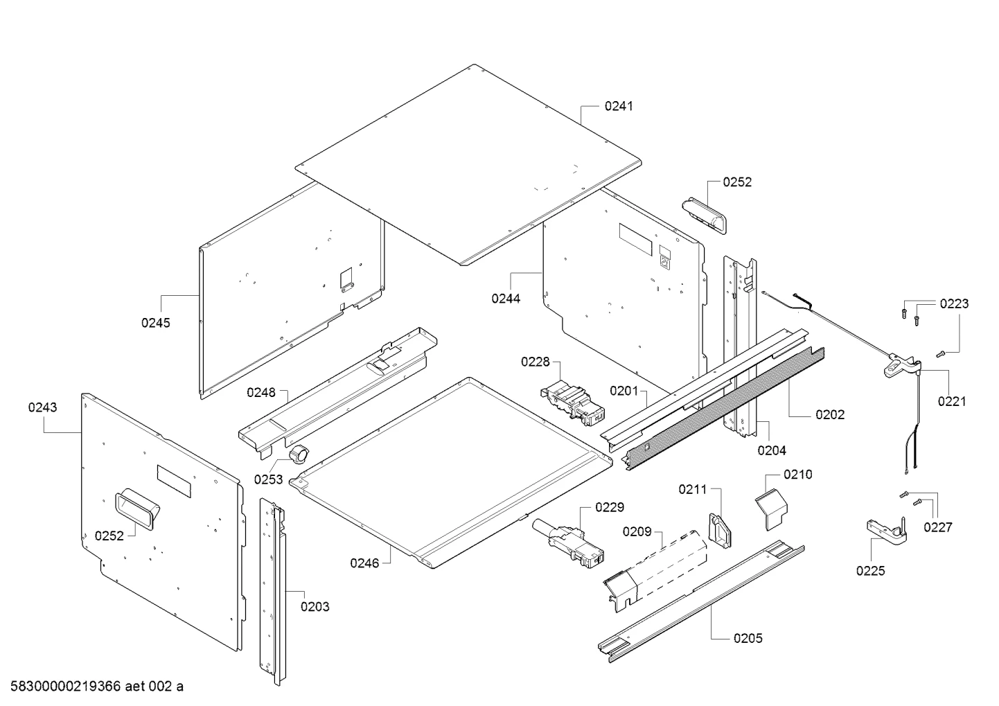Door & Housing, Hinges (0201-0253)