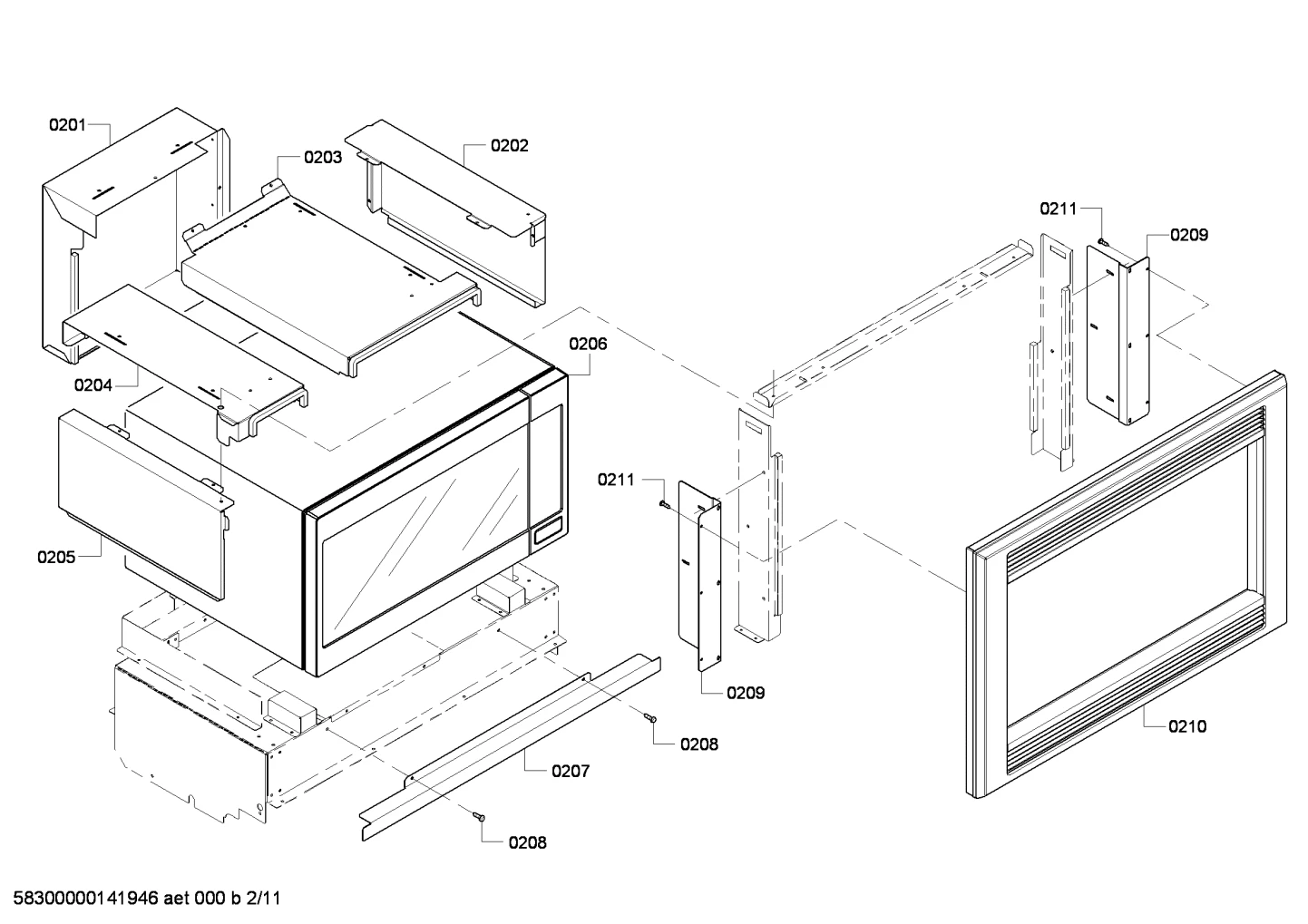 Bracket, Microwave Trim, Mounting