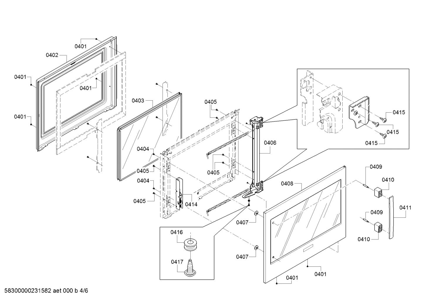 Door Glass/Skin Assembly, Right-Hinge Door, W/ Logo