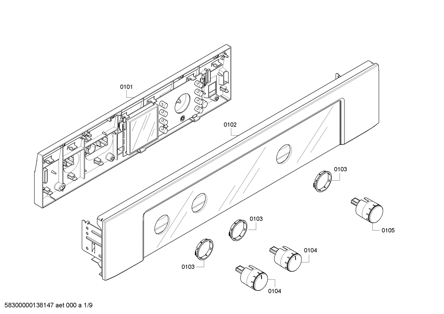 Handles & Knobs, doors & housing (0101-0105)
