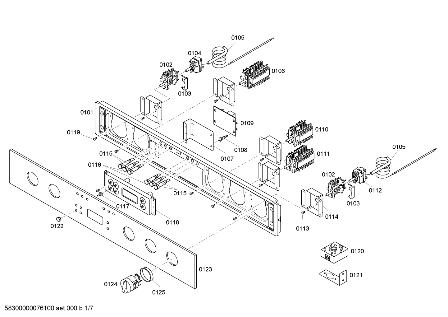 thermostats, Screws (0101-0125)