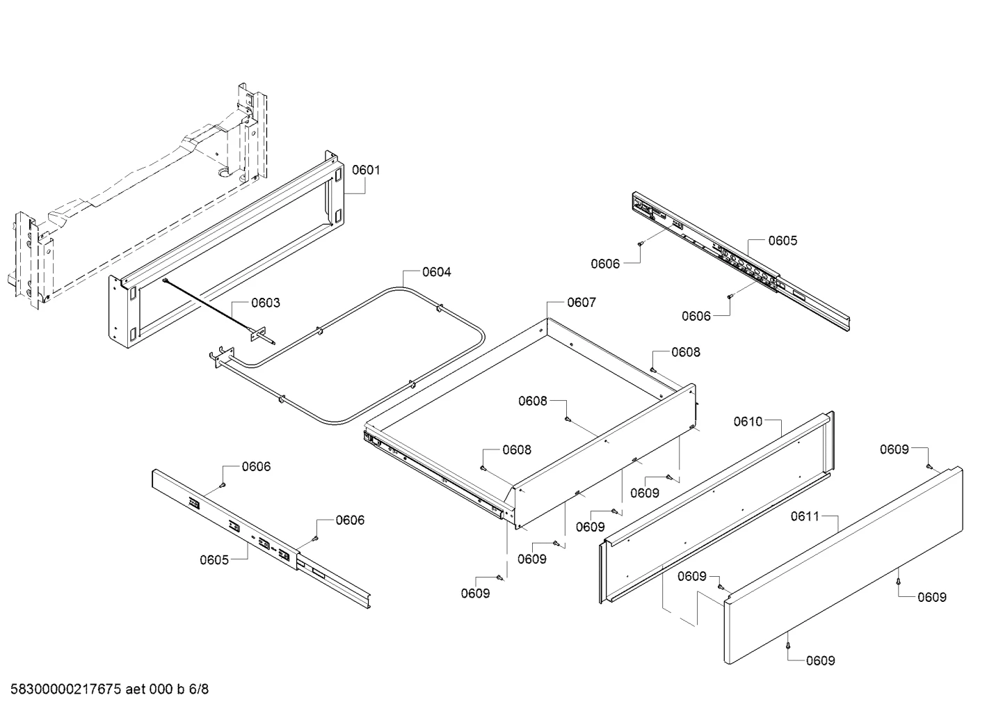 Screws, heatingparts (0601-0650)