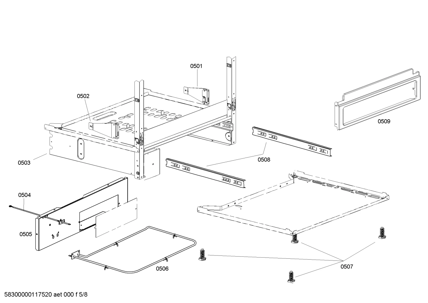 Side Panel, Drawer Liner, 300 Series