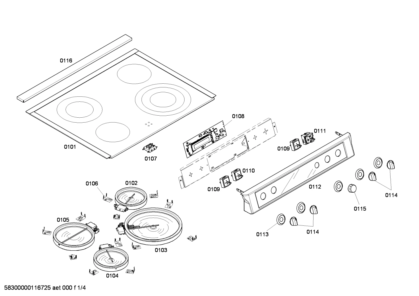heatingparts, Handles & Knobs (0101-0161)