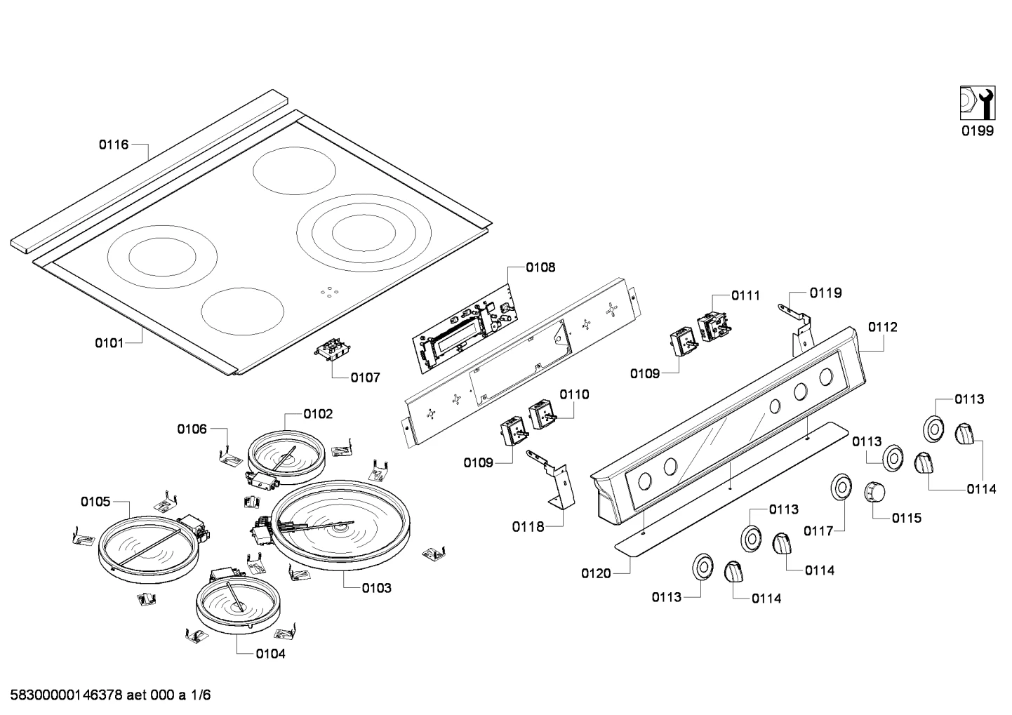 heatingparts, Handles & Knobs (0101-0199)