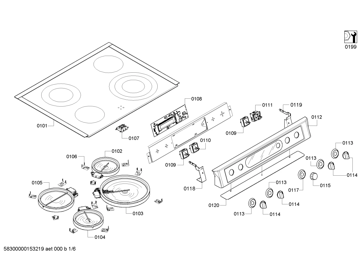 heatingparts, Handles & Knobs (0101-0199)