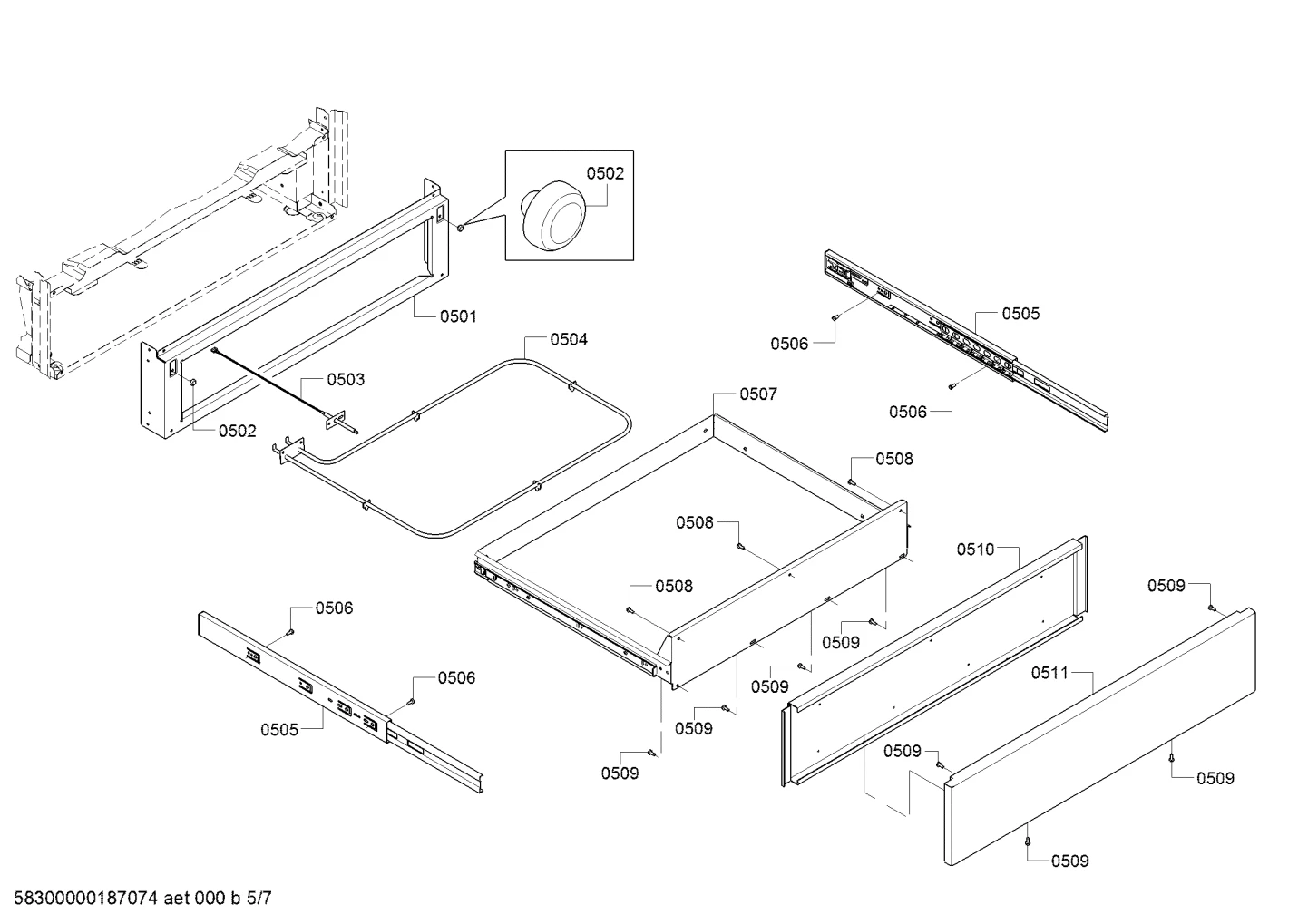 Trimplate Front Trim For Housing, Black, WD, Sir