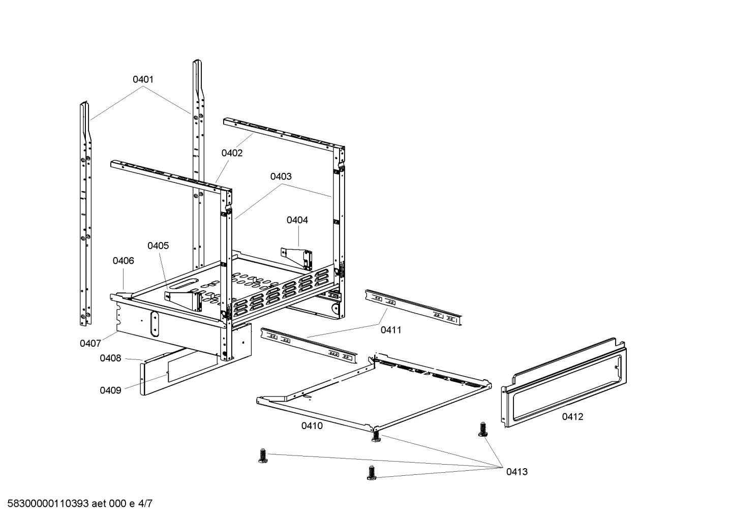 Side Panel, Drawer Liner
