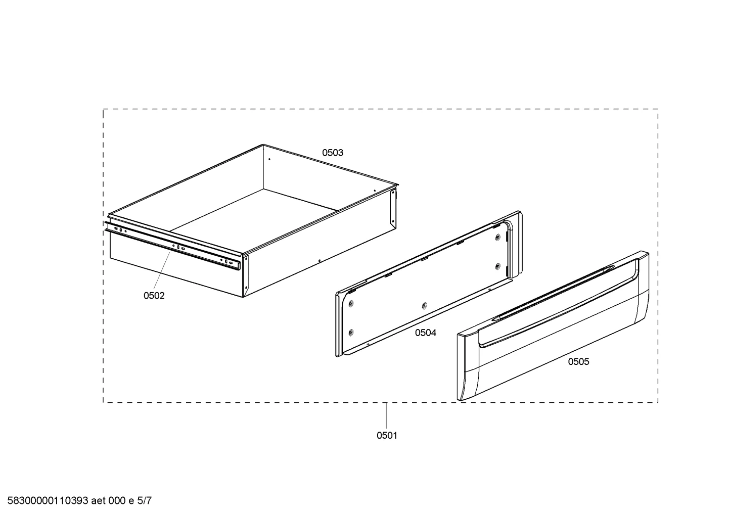 Assy,Standard Drawer,Black - Use Individual Parts