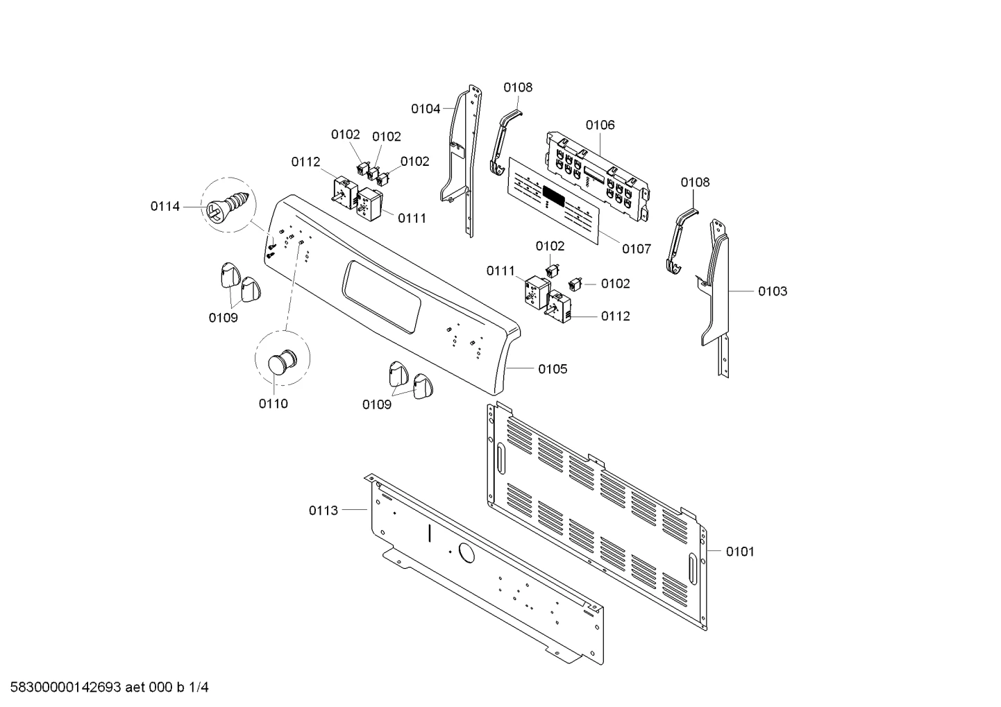 Door & Housing, Switches (0101-0114)