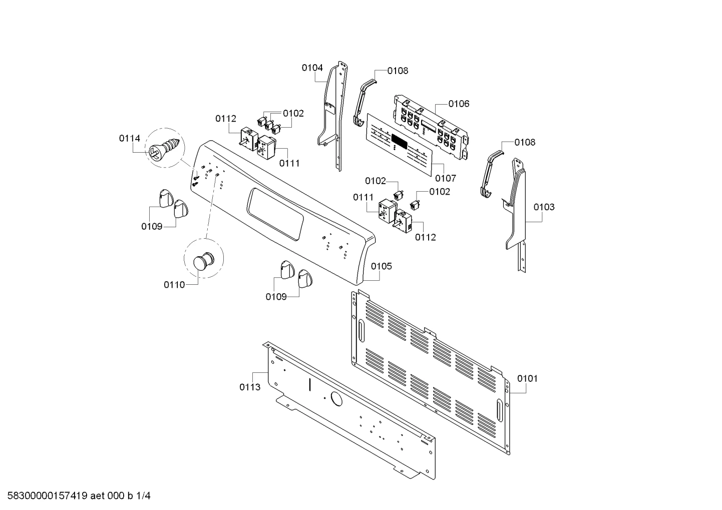 Door & Housing, Switches (0101-0114)
