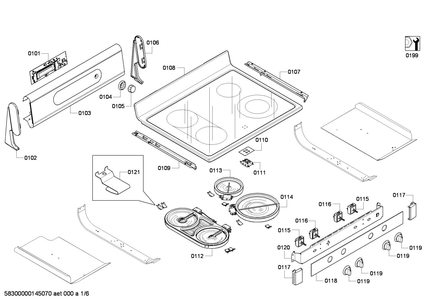Door & Housing, hotplates (0101-0159)
