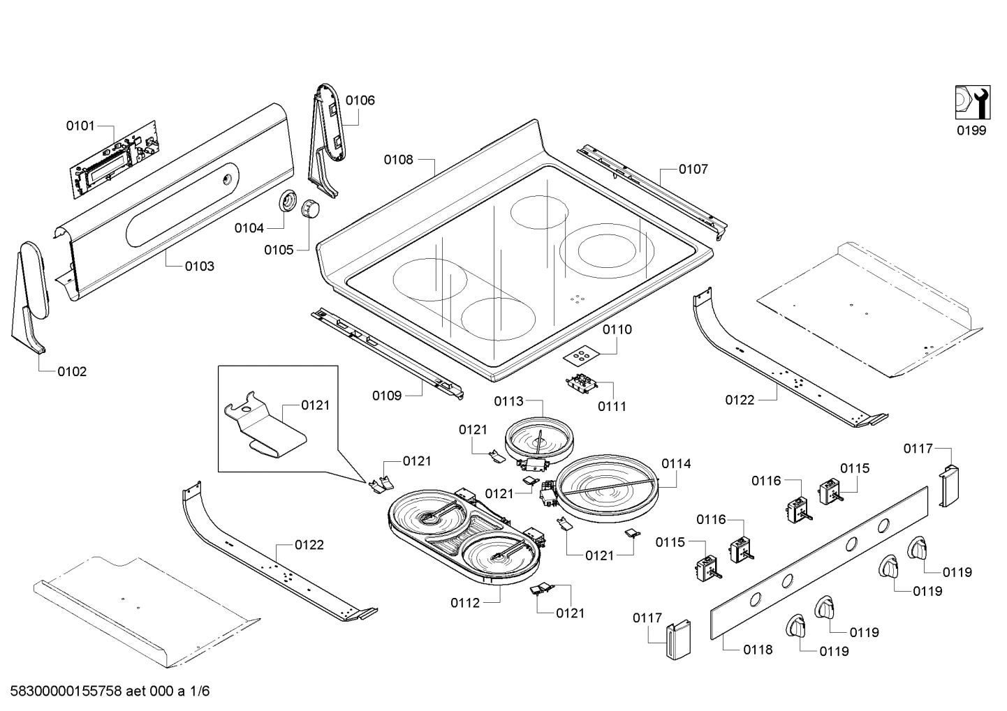 Door & Housing, hotplates (0101-0199)