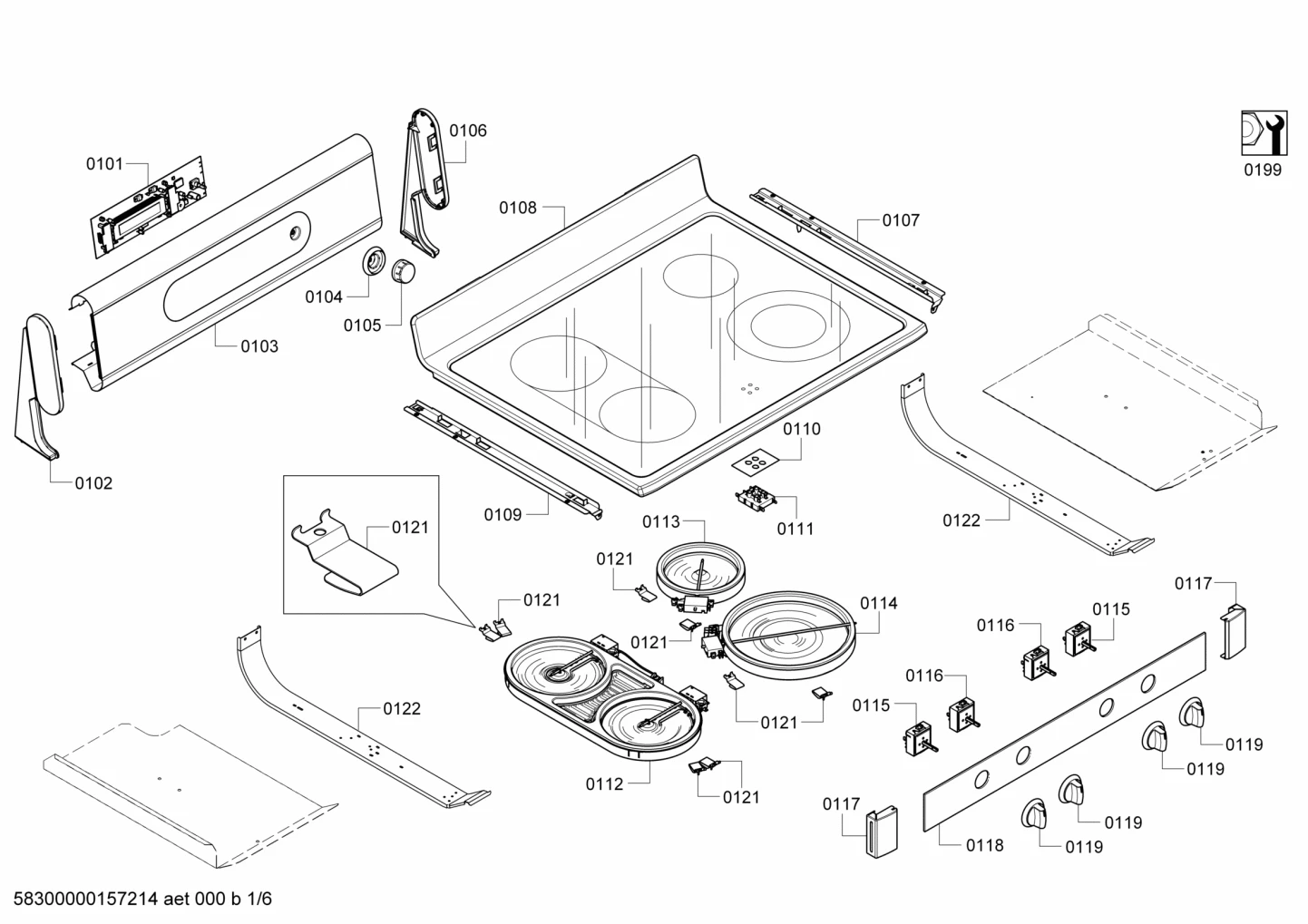 Door & Housing, hotplates (0101-0199)